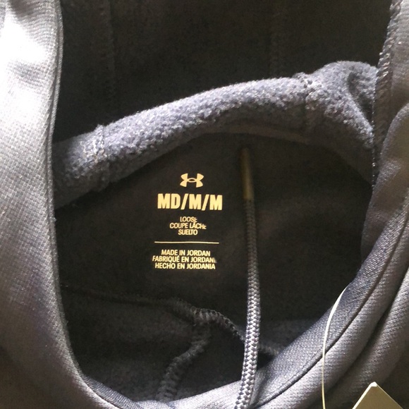 Navy Under Armour Hooded Sweatshirt - Medium Loose Fit NWT - Picture 4 of 5